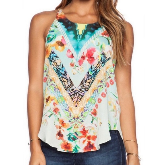 RORY BECCA KAYA HY Silk Tank Floral Bright